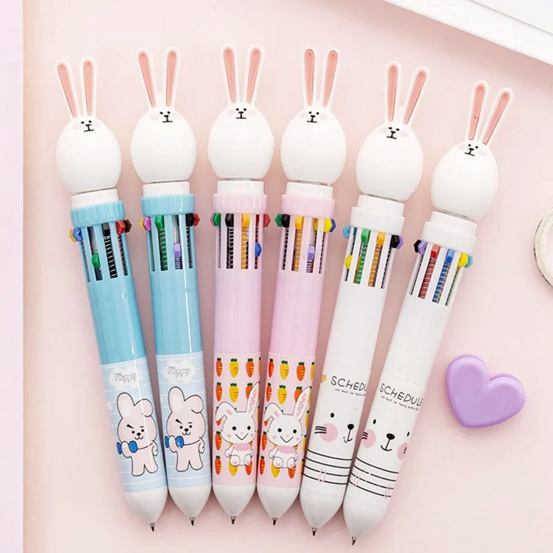 Creative Cute Cartoon Rabbit Ballpoint Pen Multifunction 10 Colors Press Ball Pen For Writing Students Gift Creative Stationery
Creative Cute Cartoon Rabbit Ballpoint Pen Multifunction 10 Colors Press Ball Pen For Writing Students Gift Creative Stationery