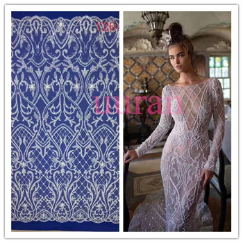5 YARDS Super heavy handmade beaded bridal fabric 120cm width ivory wedding dress lace fabric for sewing
5 YARDS Super heavy handmade beaded bridal fabric 120cm width ivory wedding dress lace fabric for sewing