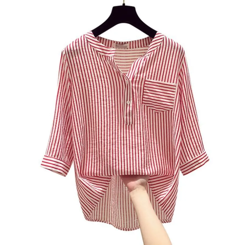Jeseca Women Striped Blouse Shirt Half Sleeve Blouse V-neck Shirts Casual Tops Blouse et Chemisier Femme Blusas Mujer de Moda
Jeseca Women Striped Blouse Shirt Half Sleeve Blouse V-neck Shirts Casual Tops Blouse et Chemisier Femme Blusas Mujer de Moda