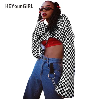 HEYounGIRL Checkerboard Hoodies Crop Tops Women Smocked Checkered Tees Shirt Flare Long Sleeve Cotton Short Top Plaid Streetwear
HEYounGIRL Checkerboard Hoodies Crop Tops Women Smocked Checkered Tees Shirt Flare Long Sleeve Cotton Short Top Plaid Streetwear