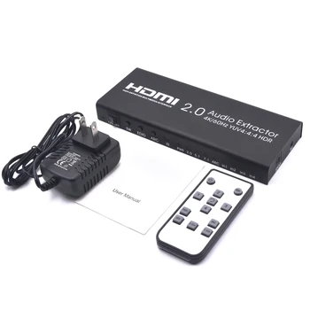 HDM2.0 audio splitter HD 4 in 1 out with audio separation HDMI switcher 4K60Hz AYSA-41V20 black
HDM2.0 audio splitter HD 4 in 1 out with audio separation HDMI switcher 4K60Hz AYSA-41V20 black
