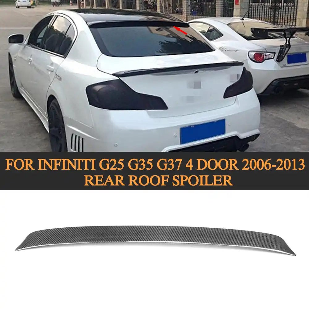 Carbon Fiber Car Rear Spoiler Rear Roof Wing Spoiler For Infiniti