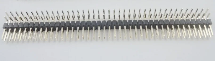 100pcs 2x40 P 2.54mm Pitch Pin Header dual row Male right angle square pins through hole gold plated rows space 2.54
100pcs 2x40 P 2.54mm Pitch Pin Header dual row Male right angle square pins through hole gold plated rows space 2.54