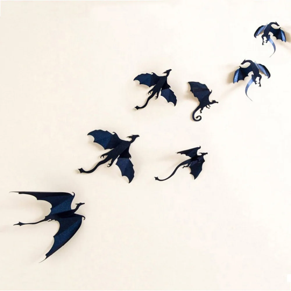 7pc/Lot 3D Dragon Stickers Game of Thrones Gothic Dragons Style Inspired Wall Decorating Sticker Halloween Party Home Decor
7pc/Lot 3D Dragon Stickers Game of Thrones Gothic Dragons Style Inspired Wall Decorating Sticker Halloween Party Home Decor