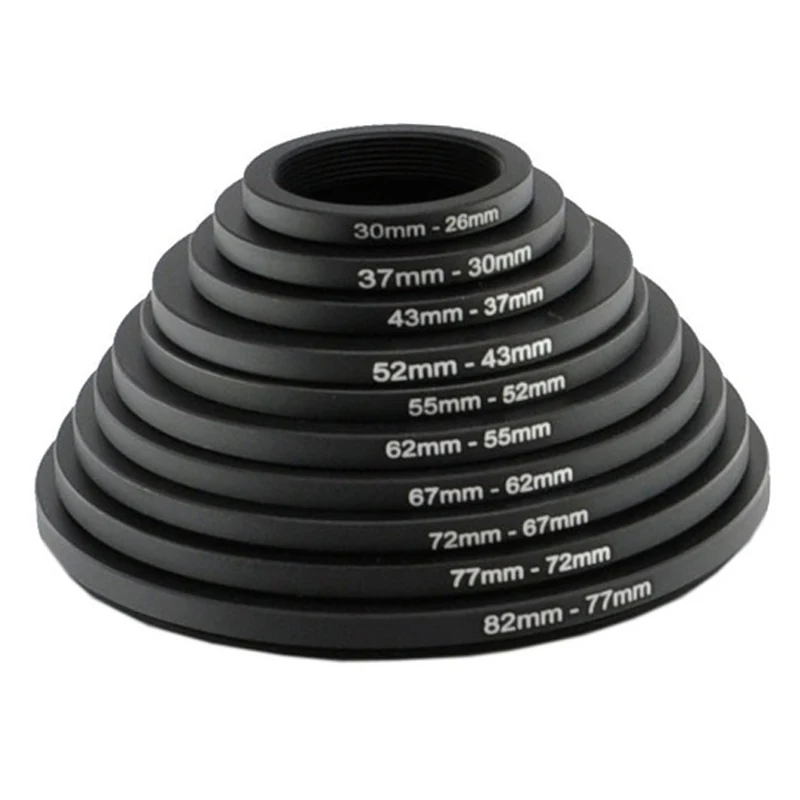 Description Picture 2 of item82-77 82-72 82-67 82-62 77-72 77-67 77-52 72-67 72-62 67-62mm Metal Step down Rings Lens Adapter Filter Set