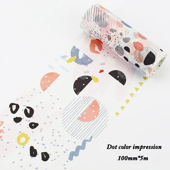 1 Roll 10cm*5m Wide Masking Tape Kawaii Colored Washi Tapes For Decorative Diaries Office Handmade Stationery Sticker
1 Roll 10cm*5m Wide Masking Tape Kawaii Colored Washi Tapes For Decorative Diaries Office Handmade Stationery Sticker