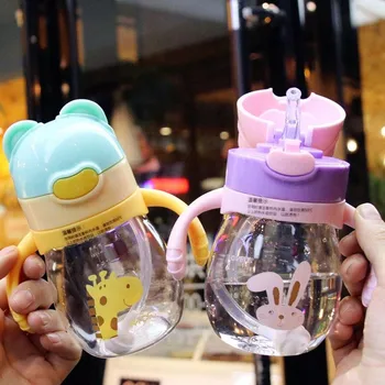 2Pcs Lid Cute Baby Bottle Kids Spill-proof Sippy Cup Children Learn Feeding Drinking Water With Straw Dual Handles Bottle 320ml
2Pcs Lid Cute Baby Bottle Kids Spill-proof Sippy Cup Children Learn Feeding Drinking Water With Straw Dual Handles Bottle 320ml