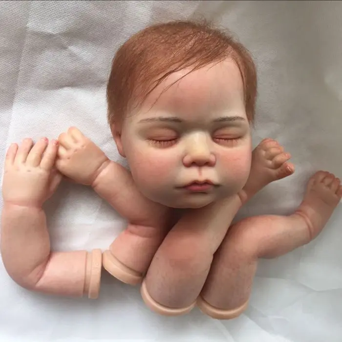 reborn doll kits with painted hair,painted limbs and magnetic mouth realistic
