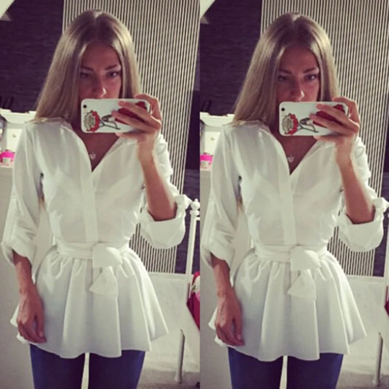 2018 New Arrival Women Shirt Striped Solid Chiffon Lady Long Shirt Slim Casual Tops Women Blouses Plus Size
2018 New Arrival Women Shirt Striped Solid Chiffon Lady Long Shirt Slim Casual Tops Women Blouses Plus Size
