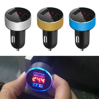 Universal USB Car Charger Dual USB Port Adapter Charger LED Display Voltmeter Current for Tablet Mobile Phone Drop shipping qyh
Universal USB Car Charger Dual USB Port Adapter Charger LED Display Voltmeter Current for Tablet Mobile Phone Drop shipping qyh