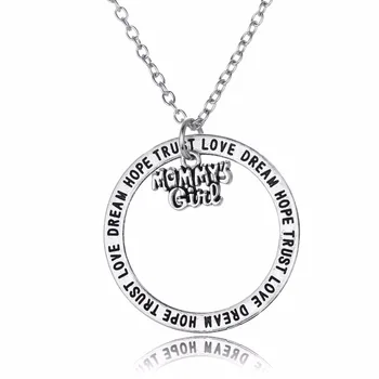 24PC/Lot Trendy Mommy's Girl Family Love Round Pendant Necklace Women Hope Dream Trust Circle Charm Jewelry Choker Collar Gifts
24PC/Lot Trendy Mommy's Girl Family Love Round Pendant Necklace Women Hope Dream Trust Circle Charm Jewelry Choker Collar Gifts