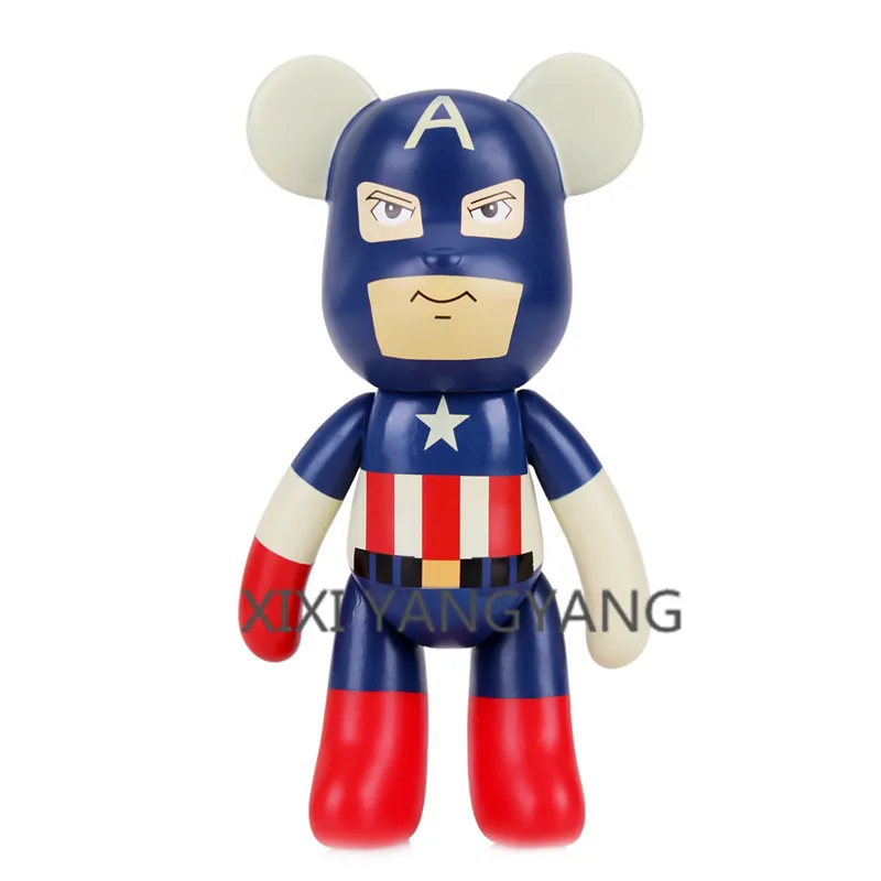 5 Inch Bearbrick Be@rbrick Gloomy Avengers infinity war Superhero Captain America Bear PVC Action Figure Toy OPP bag Q442
5 Inch Bearbrick Be@rbrick Gloomy Avengers infinity war Superhero Captain America Bear PVC Action Figure Toy OPP bag Q442