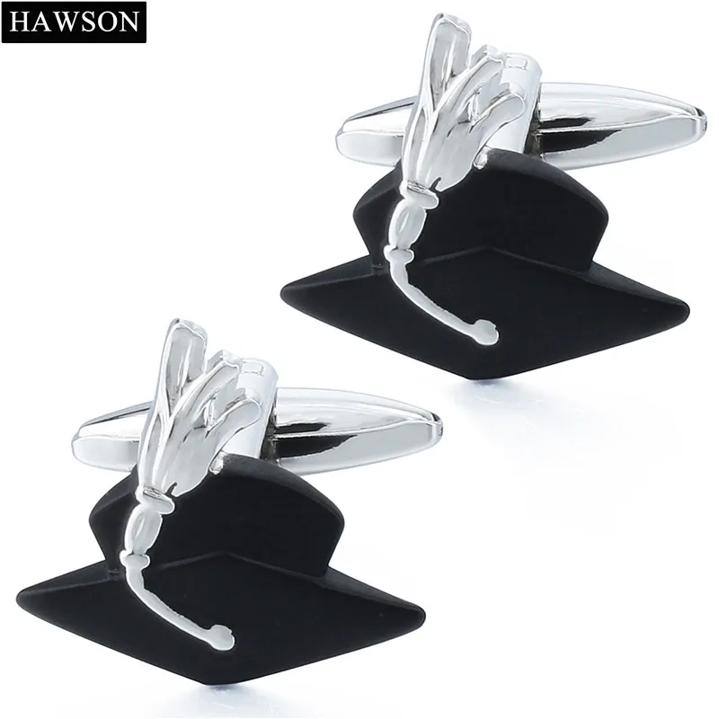 

Novelty Academic Hat Cufflinks Graduation Ceremony Student Dress Shirt Cuff Links Jewelry