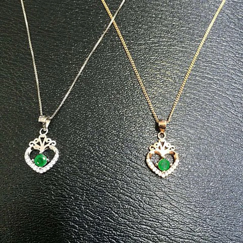 2017 Qi Xuan_Fashion Jewelry_Colombian Green Stone Heart Necklaces_S925 Solid Silver Pendant Necklaces_Factory Directly Sales
2017 Qi Xuan_Fashion Jewelry_Colombian Green Stone Heart Necklaces_S925 Solid Silver Pendant Necklaces_Factory Directly Sales