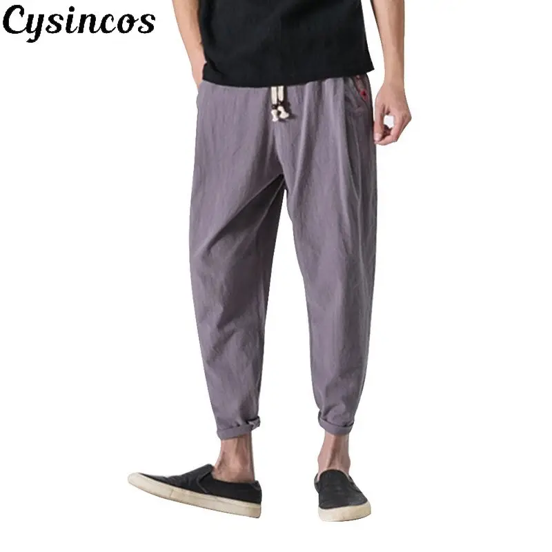 CYSINCOS 2019 New Casual Linen Harem Pants Men Jogger Men Fitness Trousers Male Harajuku Summer Basic Drawstring Waist Clothes
CYSINCOS 2019 New Casual Linen Harem Pants Men Jogger Men Fitness Trousers Male Harajuku Summer Basic Drawstring Waist Clothes