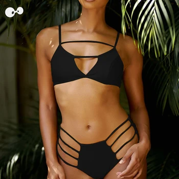 Black high waist swimsuit Sexy halter string strappy bikini set 2018 swimwear women Bandage beach bathing suit maillot de bain
Black high waist swimsuit Sexy halter string strappy bikini set 2018 swimwear women Bandage beach bathing suit maillot de bain