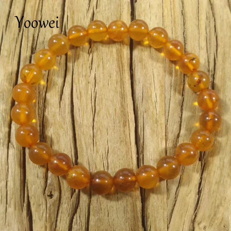 Yoowei Baltic Natural Amber Bracelet for Women Special Price Birthday Unique Round Beads Original 6mm Amber Jewelry Wholesale 
Yoowei Baltic Natural Amber Bracelet for Women Special Price Birthday Unique Round Beads Original 6mm Amber Jewelry Wholesale