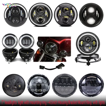 7" LED Headlight for Road King, Softail, Ultra Limited & Electra Glide w/ 4-1/2" Spot Lamp Fog Passing Lights & Mounting Bracket 
7" LED Headlight for Road King, Softail, Ultra Limited & Electra Glide w/ 4-1/2" Spot Lamp Fog Passing Lights & Mounting Bracket