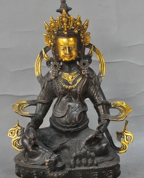 9"tibet buddhism fane bronze gilt Yellow Jambhala mammon wealth god mouse statue
9"tibet buddhism fane bronze gilt Yellow Jambhala mammon wealth god mouse statue