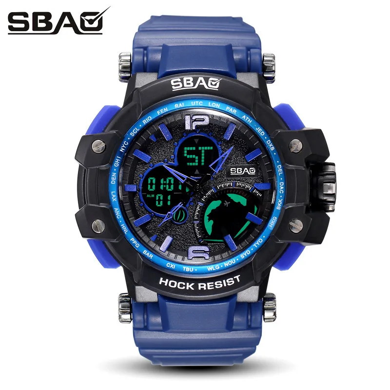 Wrist Watch Male Surface Silica Gel Electronic Watch Double Display Waterproof English Table S80071
Wrist Watch Male Surface Silica Gel Electronic Watch Double Display Waterproof English Table S80071