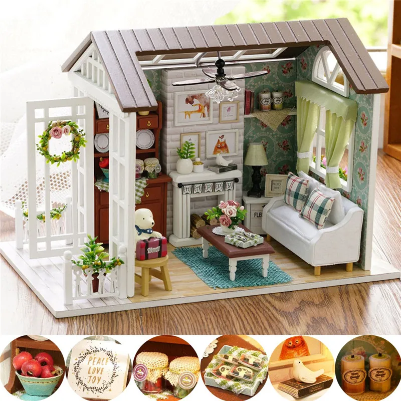 DIY Wood Dollhouse Toy Miniature Doll House LED Light Assembled Home Room Set Gift Learning Toys For Childern Kids Bedroom
DIY Wood Dollhouse Toy Miniature Doll House LED Light Assembled Home Room Set Gift Learning Toys For Childern Kids Bedroom