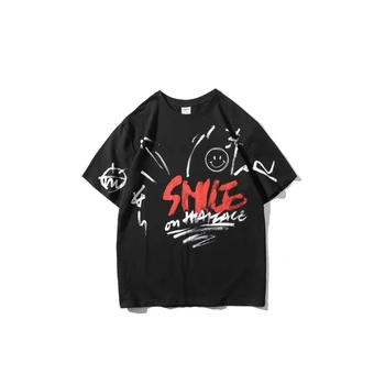 2019 Spring And Summer New Chinese Style Men's Comfortable High Quality Harajuku Casual Letter Graffiti Cotton Loose Top
2019 Spring And Summer New Chinese Style Men's Comfortable High Quality Harajuku Casual Letter Graffiti Cotton Loose Top