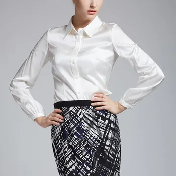 Autumn women shirt silk satin silk long-sleeve slim shirt white collar ol work wear fashion top
Autumn women shirt silk satin silk long-sleeve slim shirt white collar ol work wear fashion top