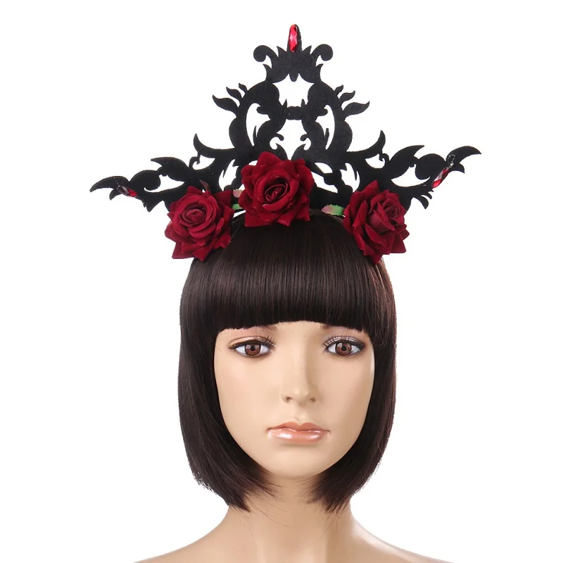 New Rose Flower Lace Tiaras Crowns Headband Black Vintage Lolita Style Easter Girls Festival Women Hair Accessories
New Rose Flower Lace Tiaras Crowns Headband Black Vintage Lolita Style Easter Girls Festival Women Hair Accessories