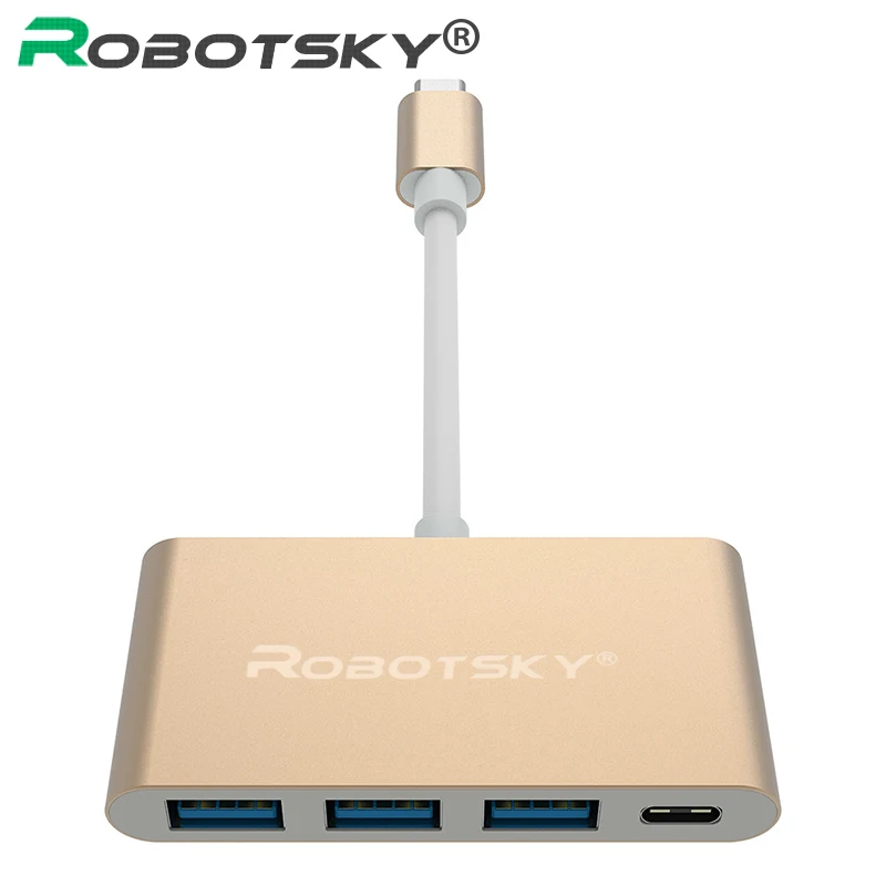 

USB 3.1 Type-C to 3 Ports High Speed Type C To USB 3.0 HUB Charging Port Adapter for New MacBook 12" Google Chromebook Pixel