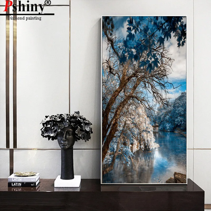 PSHINY DIY embroidery with diamonds sale blue forest scenery paintings from crystals full square mosaic pictures of rhinestones
PSHINY DIY embroidery with diamonds sale blue forest scenery paintings from crystals full square mosaic pictures of rhinestones