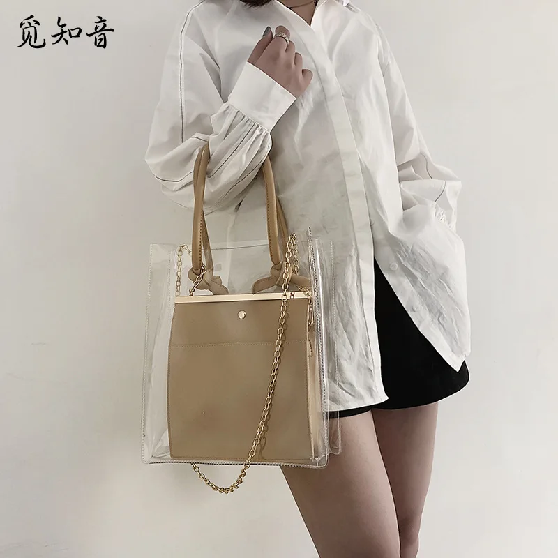 2in1 Transparent Bag Women 2019 New Europe&america Joker Fairy Chain Messenger Bag Chain Fashion Handbags Hot On Ins
2in1 Transparent Bag Women 2019 New Europe&america Joker Fairy Chain Messenger Bag Chain Fashion Handbags Hot On Ins