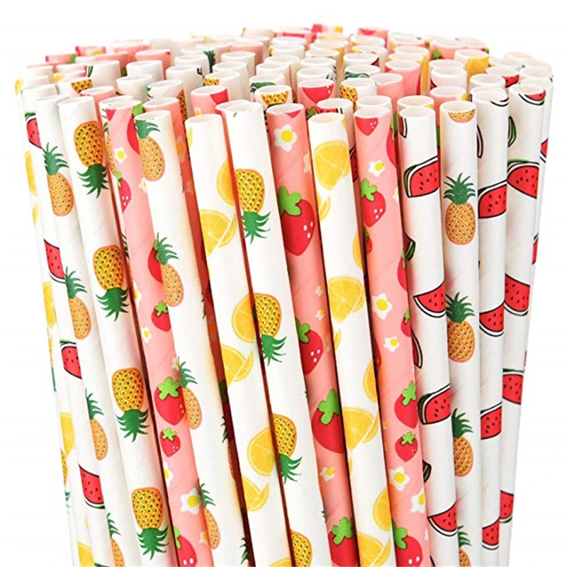 100pcs Fruit Pattern Biodegradable Paper Drinking Straws Summer Hawaiian Birthday Party Paper Straws for Wedding Party Supplies
100pcs Fruit Pattern Biodegradable Paper Drinking Straws Summer Hawaiian Birthday Party Paper Straws for Wedding Party Supplies