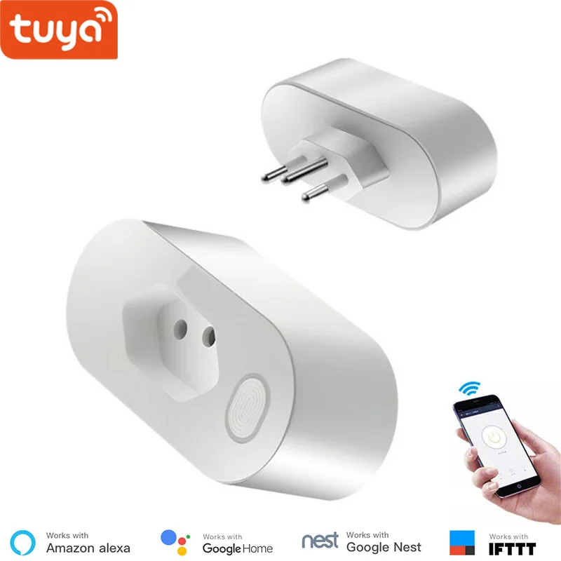 Alexa Compatible WiFi Socket Brazil Standard 16A Smart outlet Tuya App Remote Control Power Monitor timer Voice control
Alexa Compatible WiFi Socket Brazil Standard 16A Smart outlet Tuya App Remote Control Power Monitor timer Voice control