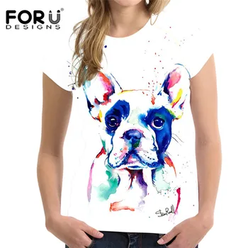 FORUDESIGNS Art French Terrier 3D Printing Women Breathable T-shirts Hipster Short Sleeve T Shirt Ladies Casual White Tee Shirts
FORUDESIGNS Art French Terrier 3D Printing Women Breathable T-shirts Hipster Short Sleeve T Shirt Ladies Casual White Tee Shirts