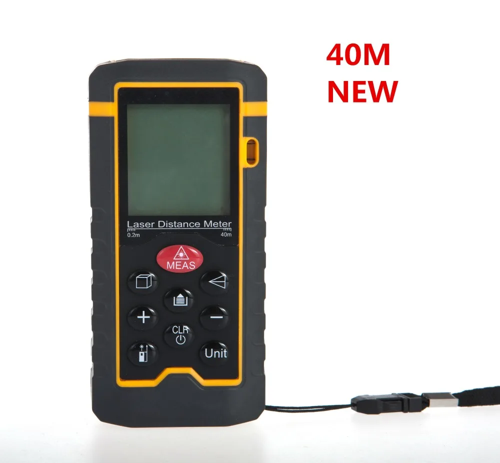 

Digital Laser distance meter 40m 131ft Laser Rangefinder Tape Laser Range finder measure Distance/Area/Volume M/Ft/in Level Tool