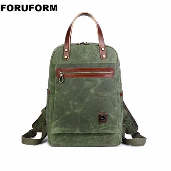 Vintage Oil Wax Canvas Backpack Men Waterproof Travel Shoulder Bag High Quality Fashion Student Bag Laptop Male Backpack LI-2257
Vintage Oil Wax Canvas Backpack Men Waterproof Travel Shoulder Bag High Quality Fashion Student Bag Laptop Male Backpack LI-2257
