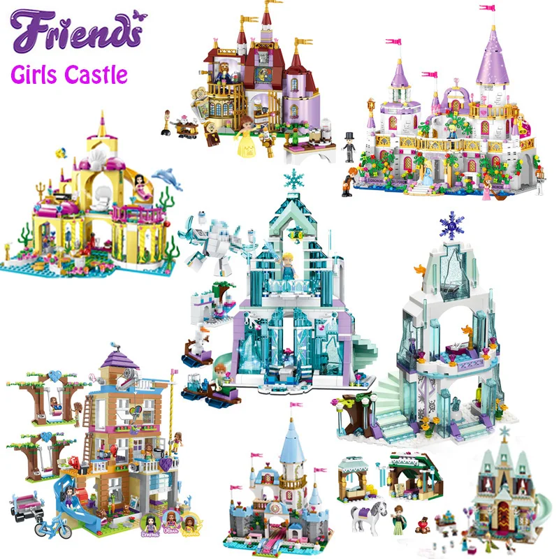 Girls Series Elsa Anna ICE Princess Castle Building Blocks Compatible LegoING Friends for Girls Bricks Figures Toys for Children
Girls Series Elsa Anna ICE Princess Castle Building Blocks Compatible LegoING Friends for Girls Bricks Figures Toys for Children