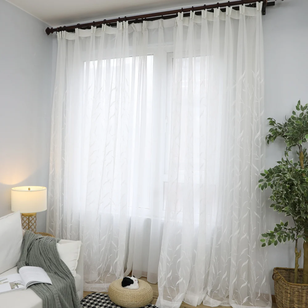Modern Minimalist Pastoral Embroidered Tulle Curtain For Living Room Bedroom Some Transparent White Tulle Cortinas Salon
Modern Minimalist Pastoral Embroidered Tulle Curtain For Living Room Bedroom Some Transparent White Tulle Cortinas Salon