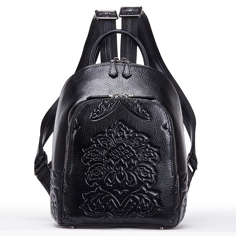 Women Embossed Rucksack Genuine Cowhide Leather backpack Ladies Casual School Bag Famous brand Knapsack Ladies leather BackpacK
Women Embossed Rucksack Genuine Cowhide Leather backpack Ladies Casual School Bag Famous brand Knapsack Ladies leather BackpacK