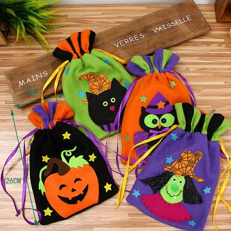 colorful halloween candy bag gift bags pumpkin trick or treat