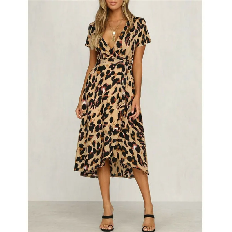 HIRIGIN Women Boho Floral Long Maxi Dress Evening Party Beach Dresses Summer Sundress Lady V Neck Leopard Suit
HIRIGIN Women Boho Floral Long Maxi Dress Evening Party Beach Dresses Summer Sundress Lady V Neck Leopard Suit