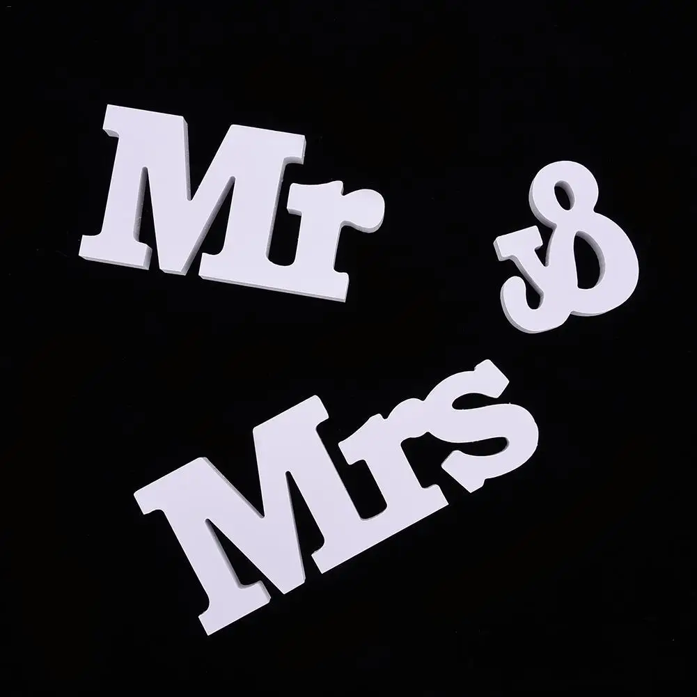 Wedding Decorations Creative Mr & Mrs Pattern PVC Romantic Mariage Decor Pure White Letters Wedding Party Ornaments
Wedding Decorations Creative Mr & Mrs Pattern PVC Romantic Mariage Decor Pure White Letters Wedding Party Ornaments