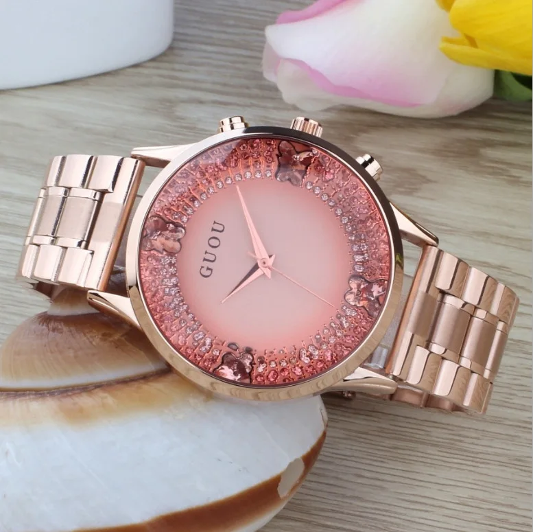 Luxury Brand GUOU Quartz Wristwatches 30 Waterproof Hight Quality Women Gold Stainless Steel Fashion Personality Girl Gift Watch
Luxury Brand GUOU Quartz Wristwatches 30 Waterproof Hight Quality Women Gold Stainless Steel Fashion Personality Girl Gift Watch