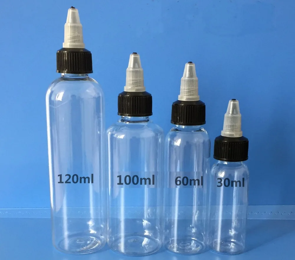 E liquid 30ml 60ml 100ml 120ml PET Plastic Dropper Bottles Empty Tattoo