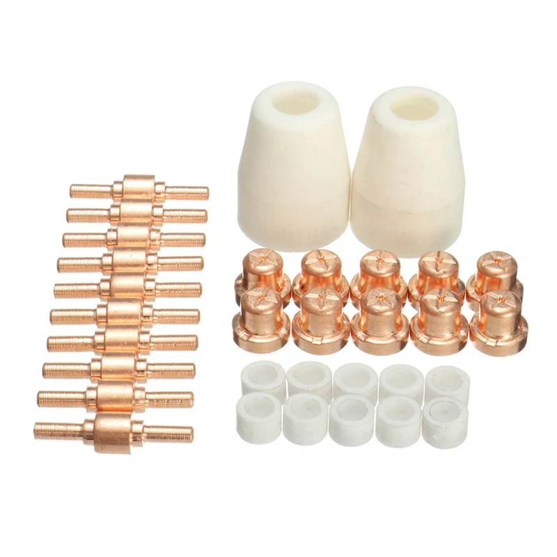 32pcs For PT 31 LG-40 40a Standard Size Plasma Cutting Torch Cutter Consumables Extended Tip Nozzles Electrode
32pcs For PT 31 LG-40 40a Standard Size Plasma Cutting Torch Cutter Consumables Extended Tip Nozzles Electrode