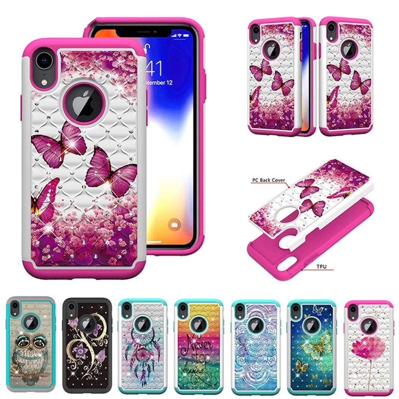 Ultra Hybrid Case for Iphone X Xs Xr Max 8 7 6 6s Plus Soft Silicon Tpu + Glitter Rhinestone Hard PC Back Cover for Apple X R S
Ultra Hybrid Case for Iphone X Xs Xr Max 8 7 6 6s Plus Soft Silicon Tpu + Glitter Rhinestone Hard PC Back Cover for Apple X R S