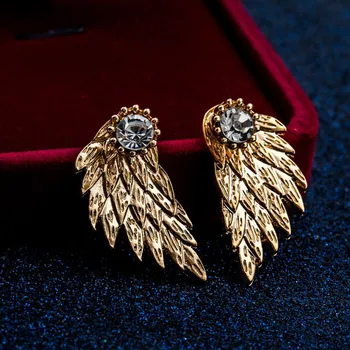 European & American Style Vintage Angle Wings Push Back Stud Earrings for Women Crystal Earrings Female Statement Jewelry Gift
European & American Style Vintage Angle Wings Push Back Stud Earrings for Women Crystal Earrings Female Statement Jewelry Gift