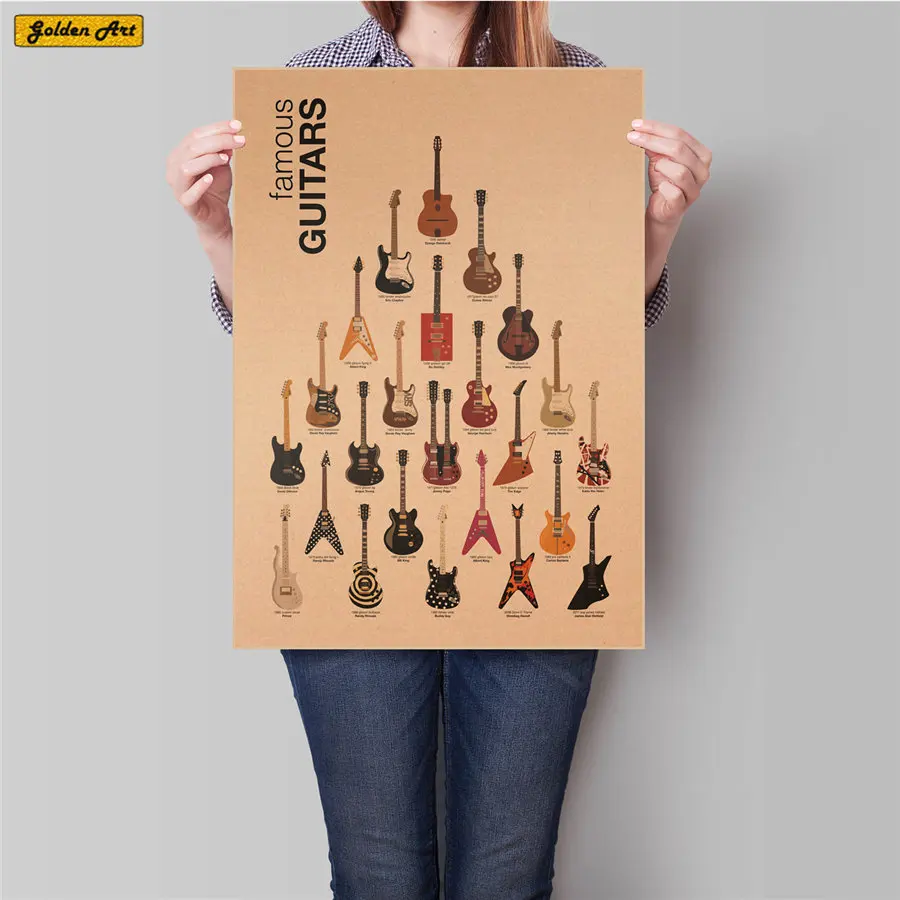Music guitar type Vintage poster Wall sticker Home Decoration Retro print picture bar cafe retro painting 45.5x31.5cm
Music guitar type Vintage poster Wall sticker Home Decoration Retro print picture bar cafe retro painting 45.5x31.5cm