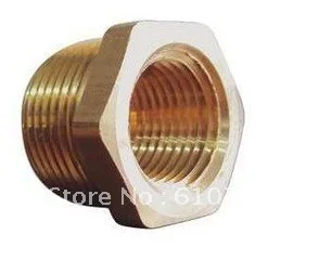 

Brass 3/4" Male x 1/2" Female BSPP Connection Hex Bushing Adapter Reducer Connector