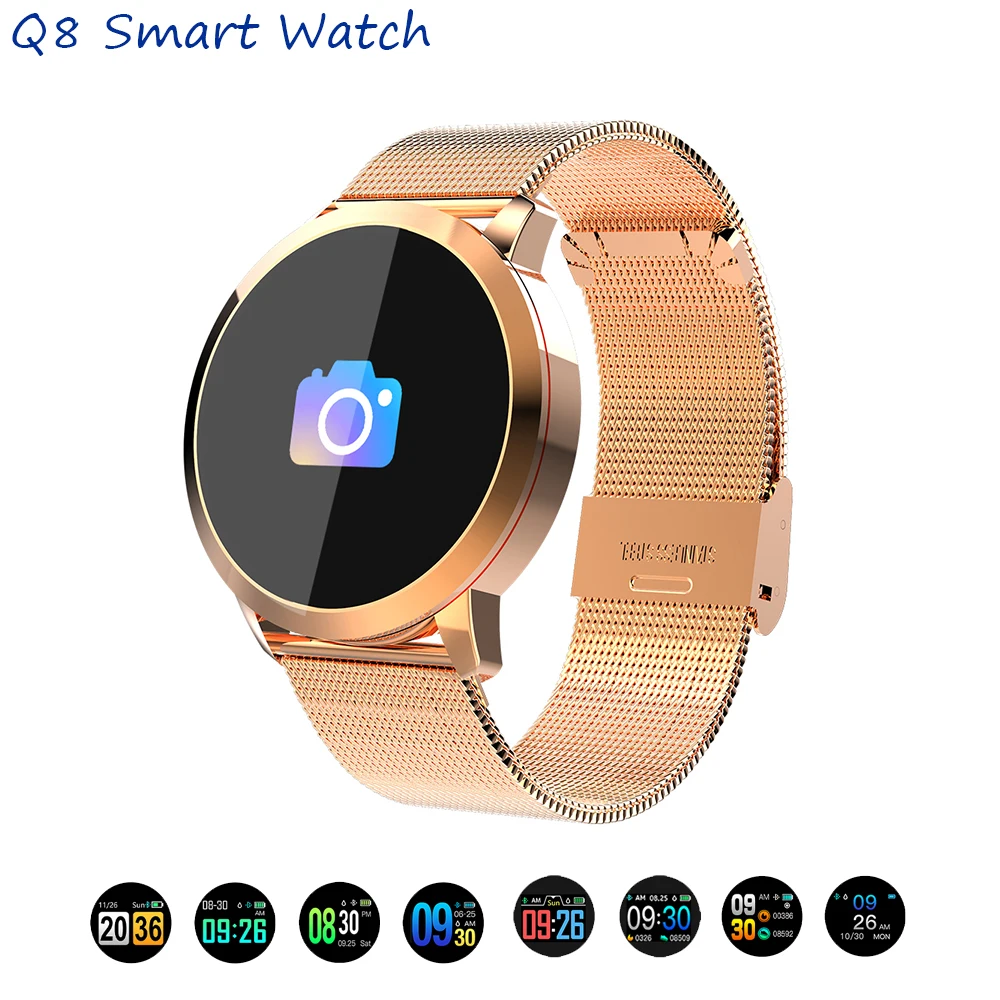 Q8 OLED Bluetooth Smart Watch Stainless Steel Waterproof Wearable Device Smartwatch Wristwatch Men Women Fitness Tracker
Q8 OLED Bluetooth Smart Watch Stainless Steel Waterproof Wearable Device Smartwatch Wristwatch Men Women Fitness Tracker